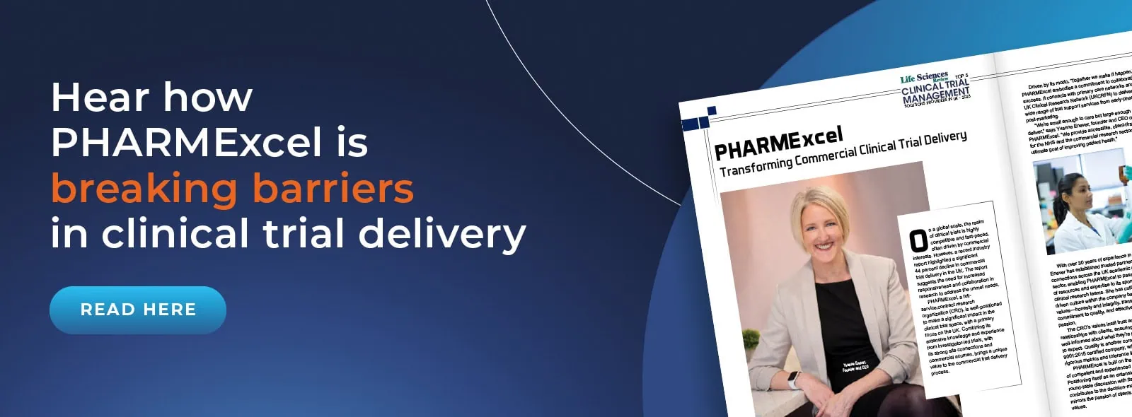 Clinical trial delivery article