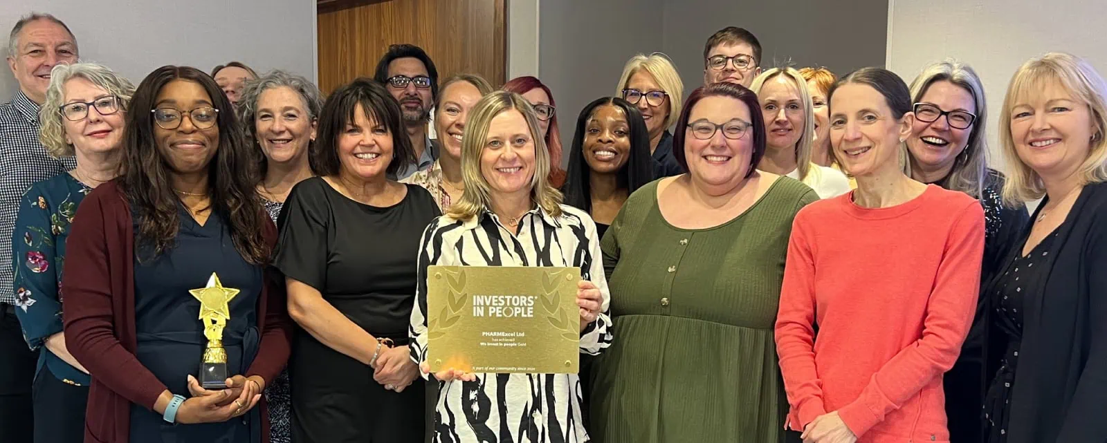 PHARMExcel team with their Investors in People Gold award