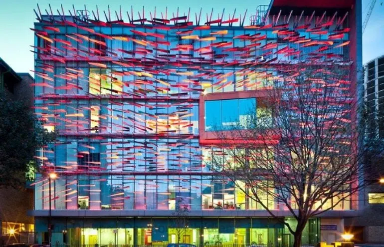 Exterior shot of Moorfields Reading Centre, London UK