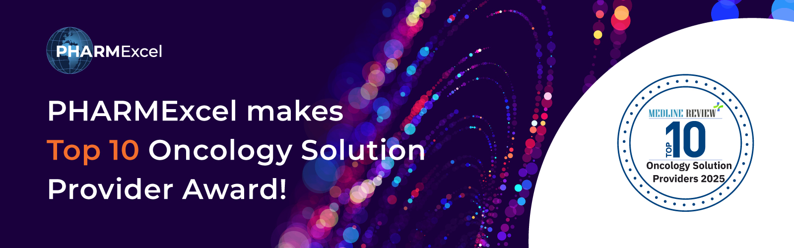 PHARMExcel top 10 Oncology Solution Provider Award banner