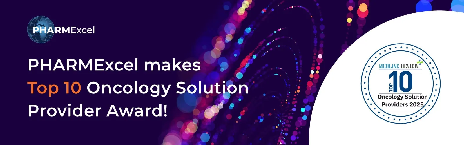 PHARMExcel top 10 Oncology Solution Provider Award banner
