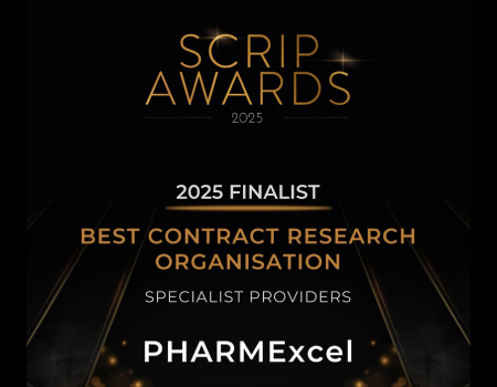 View PHARMExcel Shortlisted for SCRIP Awards 2025 as Best Specialist CRO View PHARMExcel Shortlisted for SCRIP Awards 2025 as Best Specialist CRO