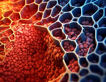 Downloaded Macro close up skin structure layer of skin cell